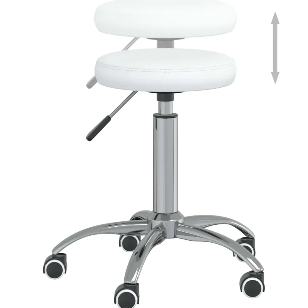 vidaXL Massagekruk kunstleer wit