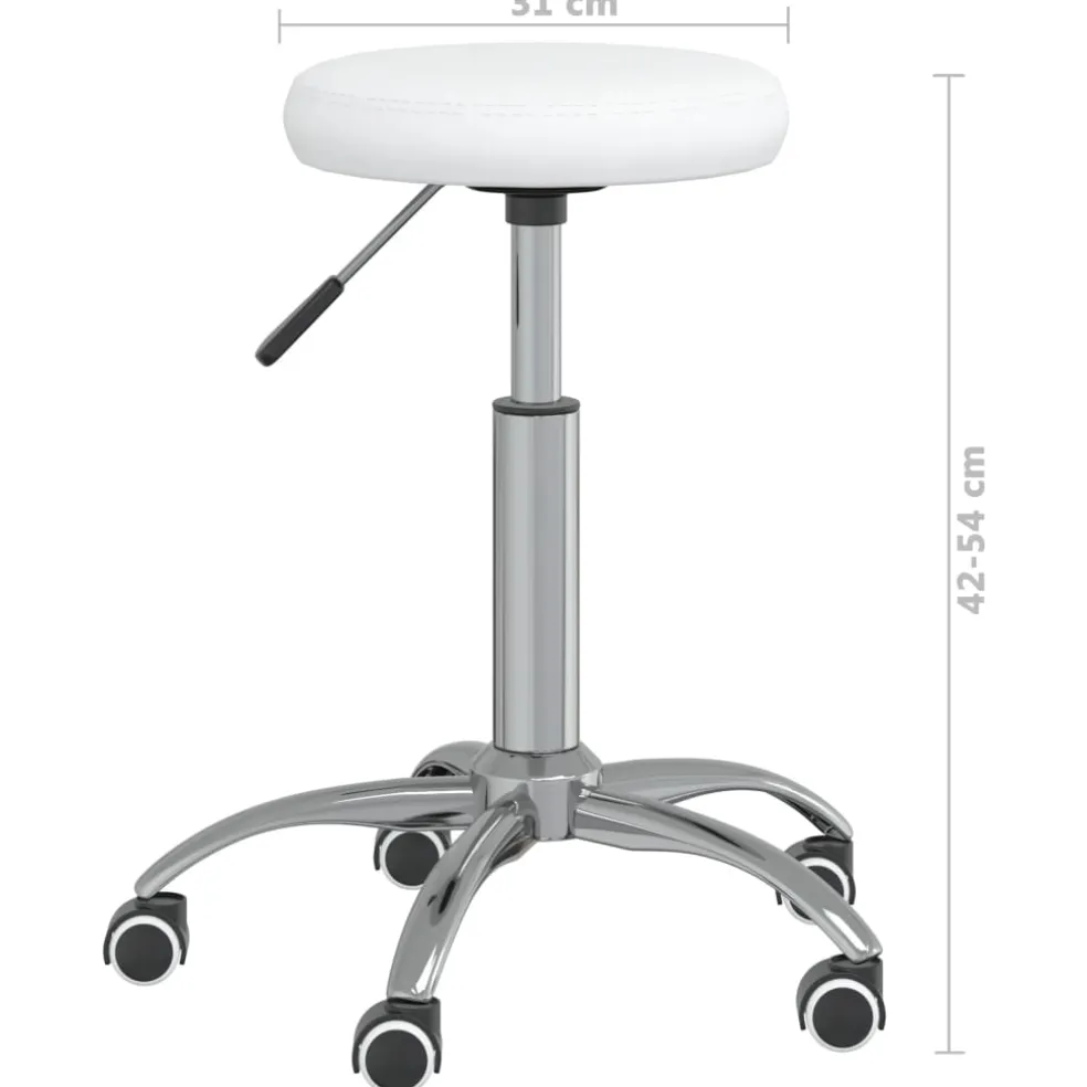vidaXL Massagekruk kunstleer wit