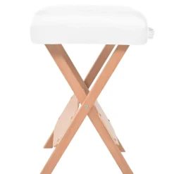 vidaXL Massagekruk met 12 cm dikke zitting inklapbaar wit