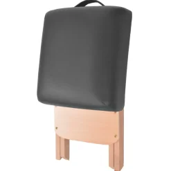 vidaXL Massagekruk met 12 cm dikke zitting 2 bolsters inklapbaar zwart