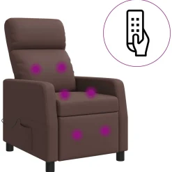 vidaXL Massage Recliner Bruin Kunstleer