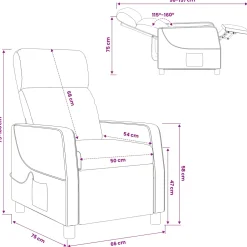 vidaXL Massage Recliner Bruin Kunstleer