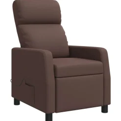 vidaXL Massage Recliner Bruin Kunstleer