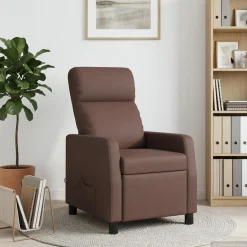vidaXL Massage Recliner Bruin Kunstleer