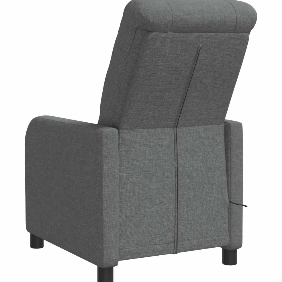 vidaXL Massage Recliner Donkergrijs Stof