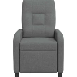 vidaXL Massage Recliner Donkergrijs Stof