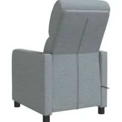 vidaXL Massage Recliner Lichtgrijs Polyester