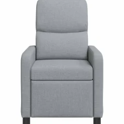 vidaXL Massage Recliner Lichtgrijs Polyester