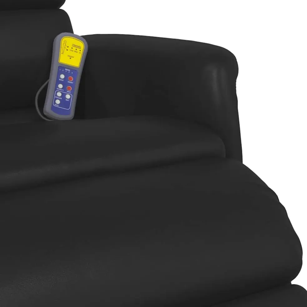 vidaXL Massage Recliner Stoel Zwart 71 x 98 x 106 cm Nep Leer