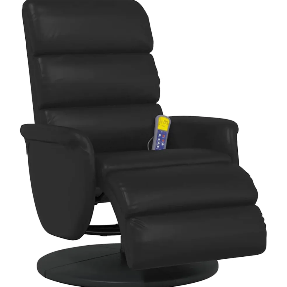 vidaXL Massage Recliner Stoel Zwart 71 x 98 x 106 cm Nep Leer