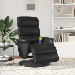 vidaXL Massage Recliner Stoel Zwart 71 x 98 x 106 cm Nep Leer