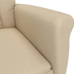 vidaXL Massagestoel Crème 96.5 x 70.5 x 95 cm Microvezel