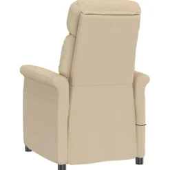 vidaXL Massagestoel Crème 96.5 x 70.5 x 95 cm Microvezel