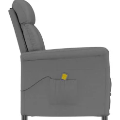 vidaXL Massagestoel Donkergrijs 96.5 x 70.5 x 95 cm Microvezel
