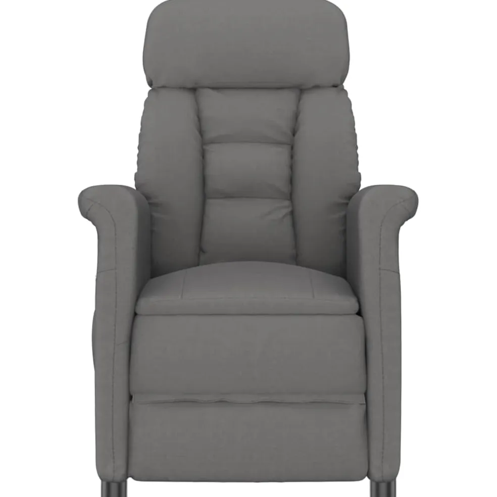 vidaXL Massagestoel Donkergrijs 96.5 x 70.5 x 95 cm Microvezel