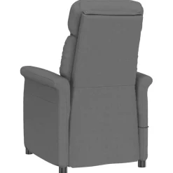 vidaXL Massagestoel Donkergrijs 96.5 x 70.5 x 95 cm Microvezel