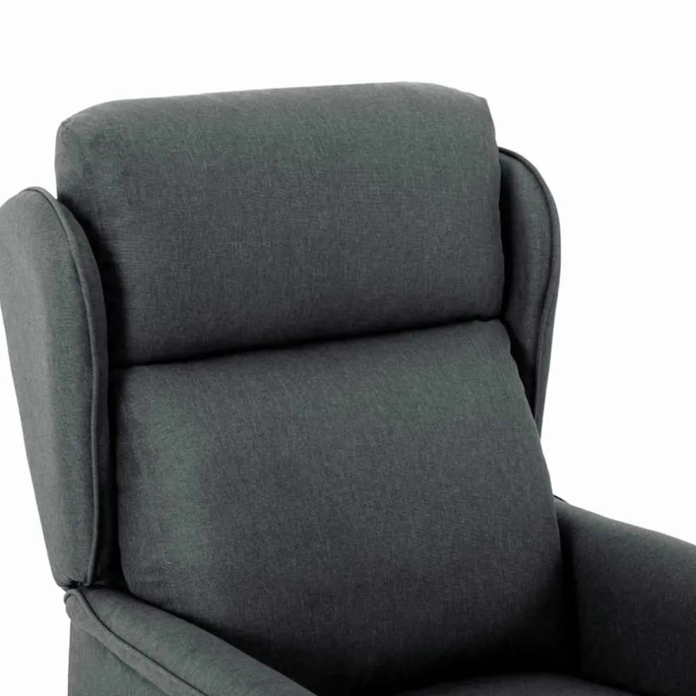 vidaXL Massagestoel Donkergrijs 93.5 x 67.5 x 101.5 cm Stof