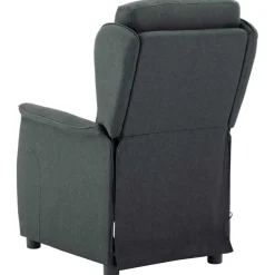 vidaXL Massagestoel Donkergrijs 93.5 x 67.5 x 101.5 cm Stof