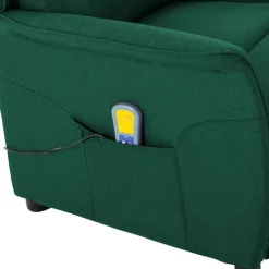 vidaXL Massagestoel Donkergroen 93.5 x 67.5 x 101.5 cm Stof