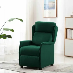vidaXL Massagestoel Donkergroen 93.5 x 67.5 x 101.5 cm Stof