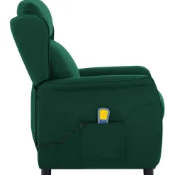 vidaXL Massagestoel Donkergroen 93.5 x 67.5 x 101.5 cm Stof
