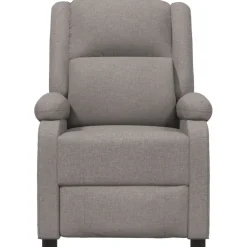 vidaXL Massagestoel elektrisch stof taupe