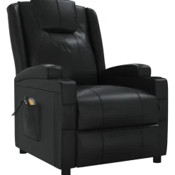 vidaXL Massagestoel elektrisch stof taupe