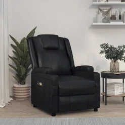 vidaXL Massagestoel elektrisch stof taupe