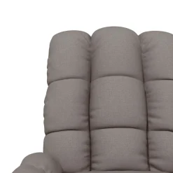 vidaXL Massagestoel elektrisch stof taupe