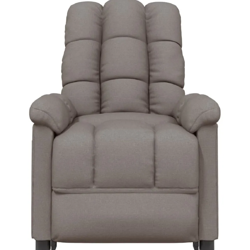vidaXL Massagestoel elektrisch stof taupe