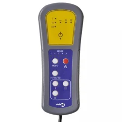 vidaXL Massagestoel elektrisch kunstleer grijs