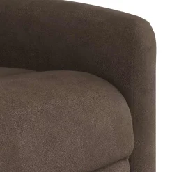 vidaXL Massagestoel elektrisch verstelbaar microvezelstof bruin