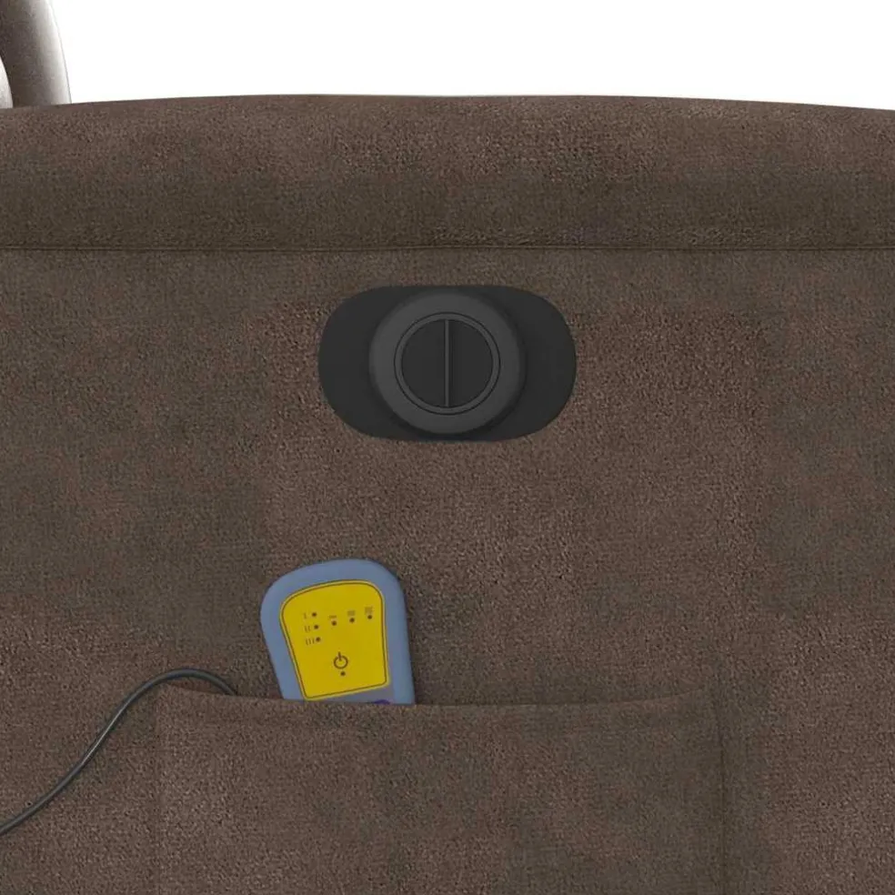 vidaXL Massagestoel elektrisch verstelbaar microvezelstof bruin