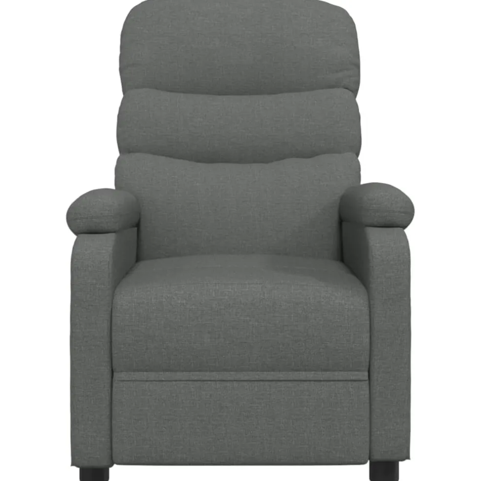 vidaXL Massagestoel elektrisch stof donkergrijs
