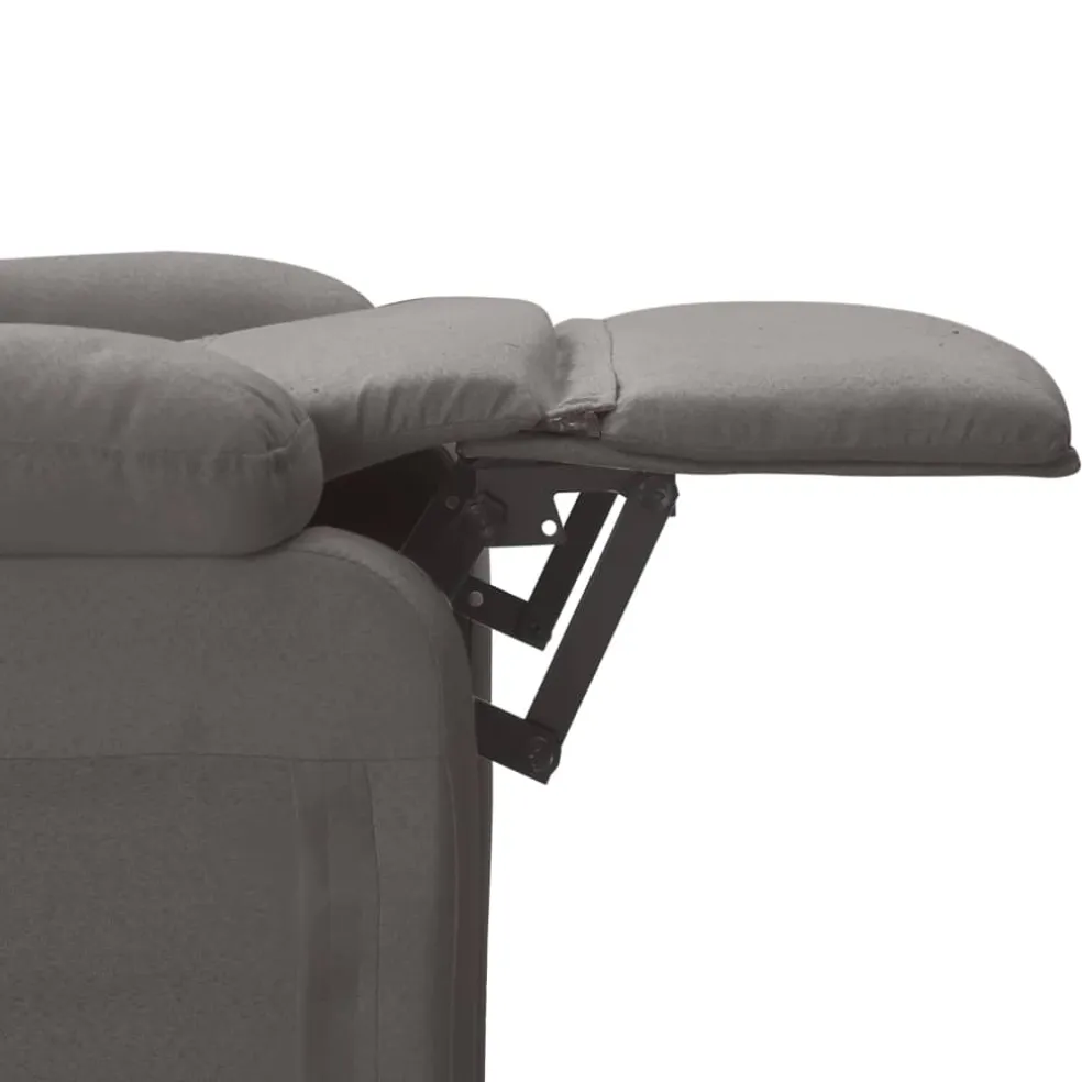 vidaXL Massagestoel elektrisch stof donkergrijs
