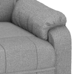 vidaXL Massagestoel elektrisch stof lichtgrijs
