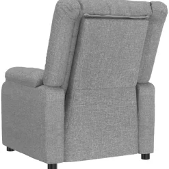 vidaXL Massagestoel elektrisch stof lichtgrijs
