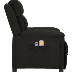 vidaXL Massagestoel elektrisch stof zwart