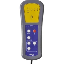 vidaXL Massagestoel elektrisch fluweel geel