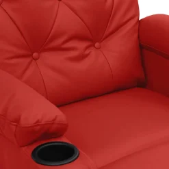 vidaXL Massagestoel elektrisch kunstleer wijnrood