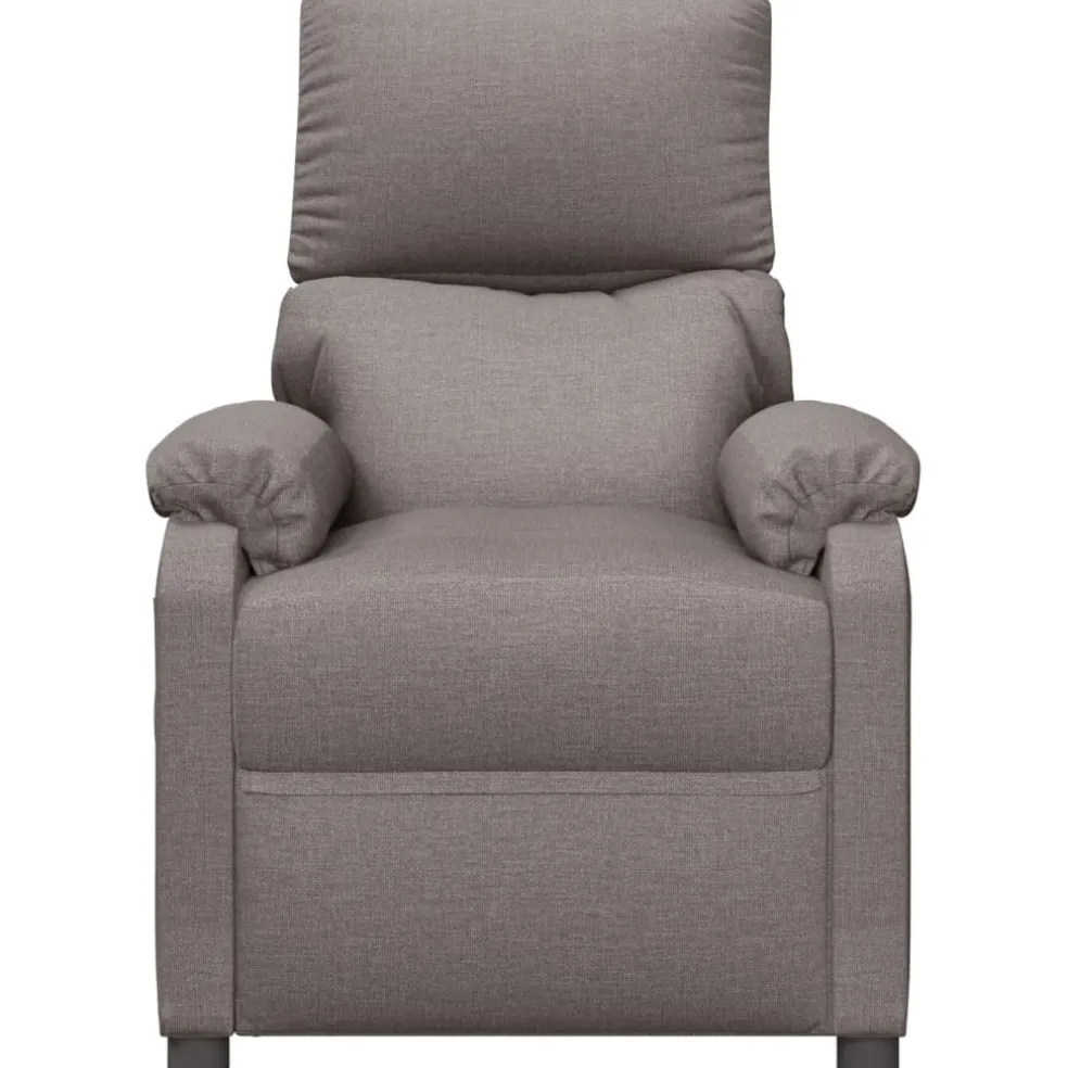 vidaXL Massagestoel elektrisch stof taupe