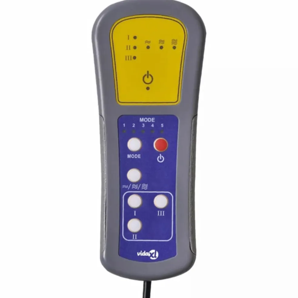 vidaXL Massagestoel elektrisch stof taupe