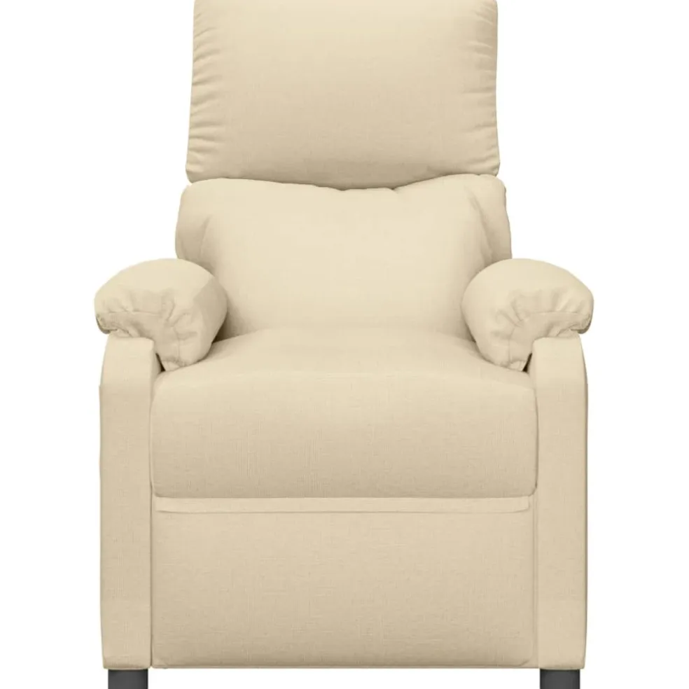 vidaXL Massagestoel elektrisch stof taupe