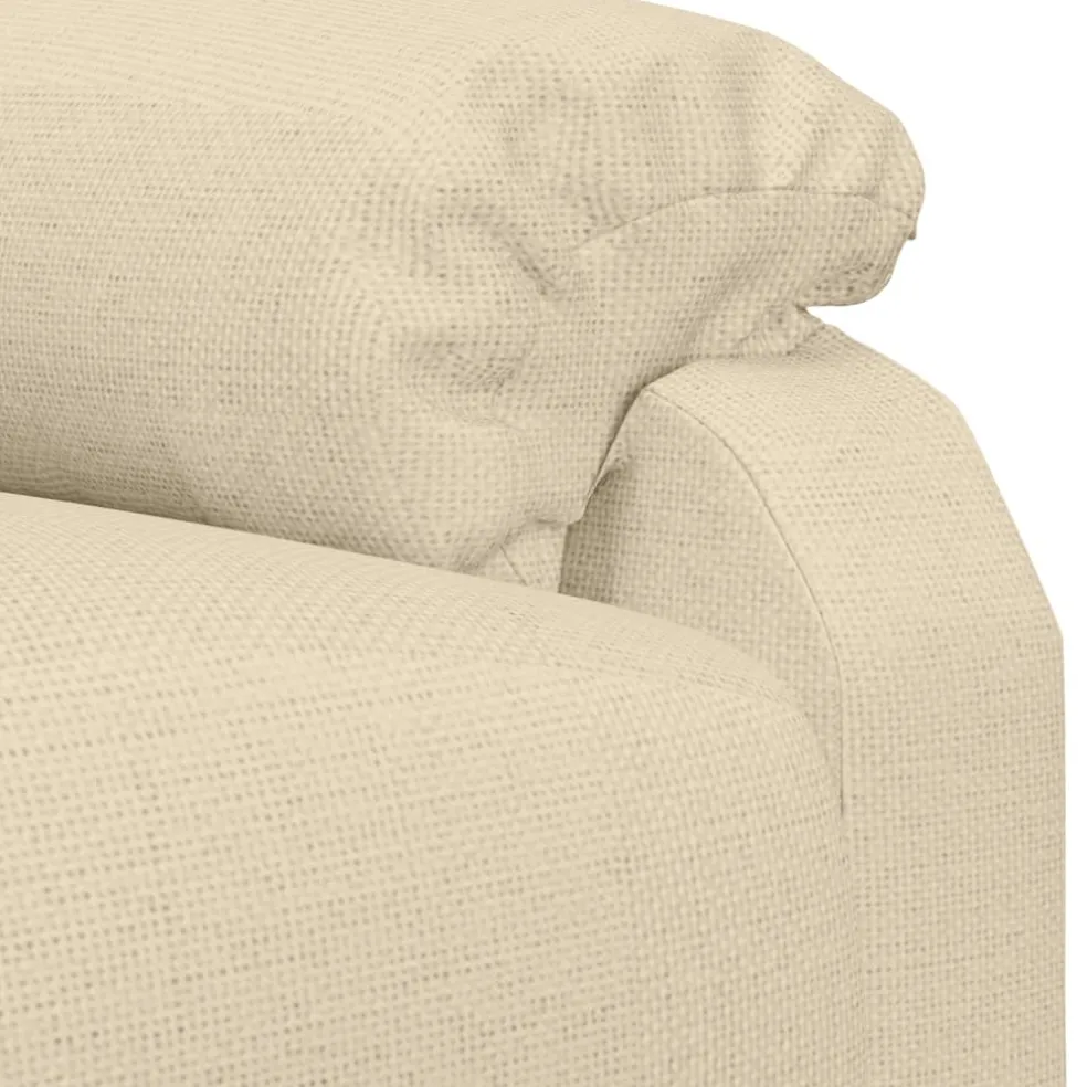 vidaXL Massagestoel elektrisch stof taupe