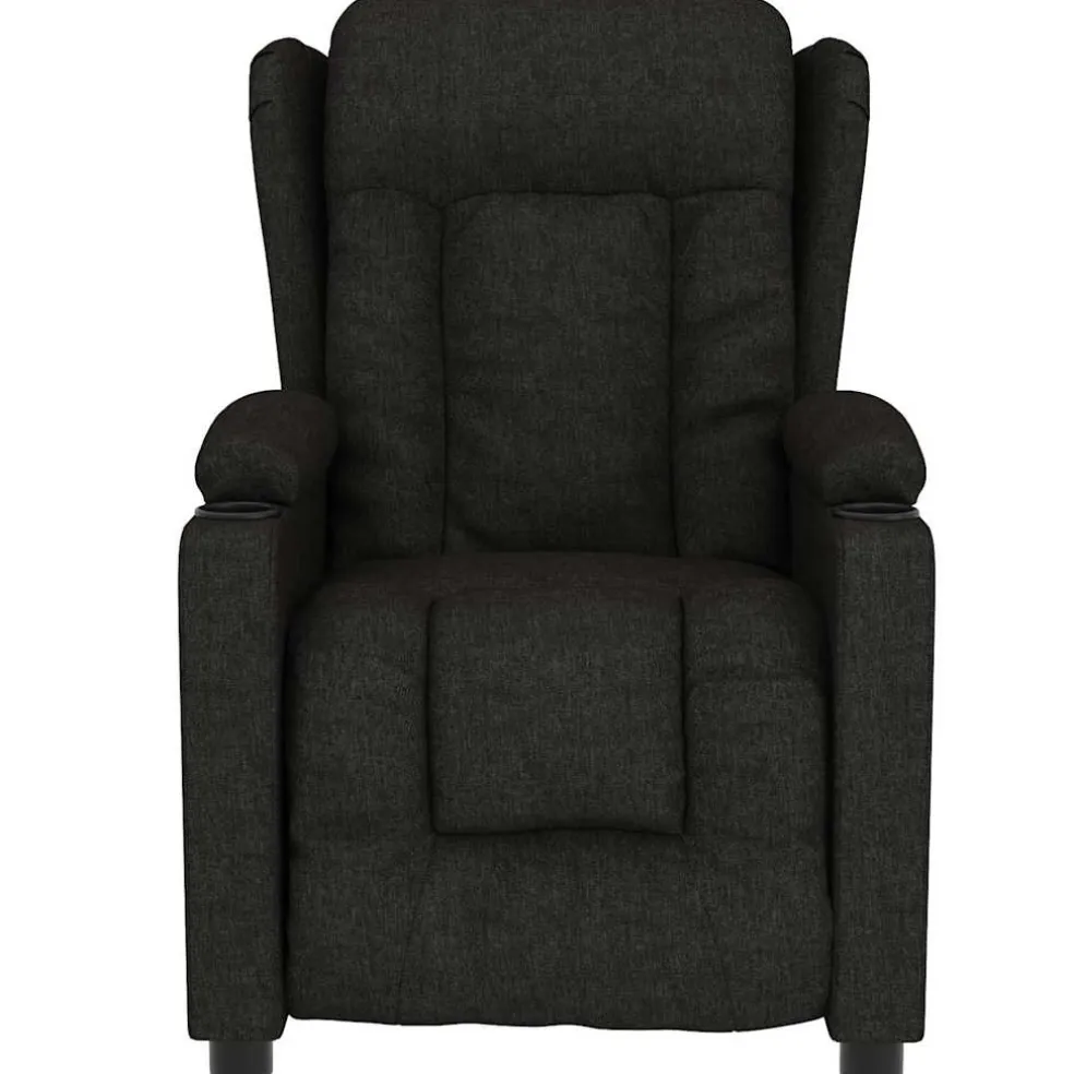 vidaXL Massagestoel elektrisch stof zwart