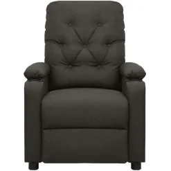 vidaXL Massagestoel elektrisch stof taupe