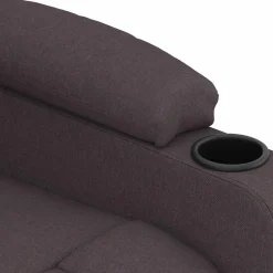 vidaXL Massagestoel elektrisch verstelbaar stof donkerbruin