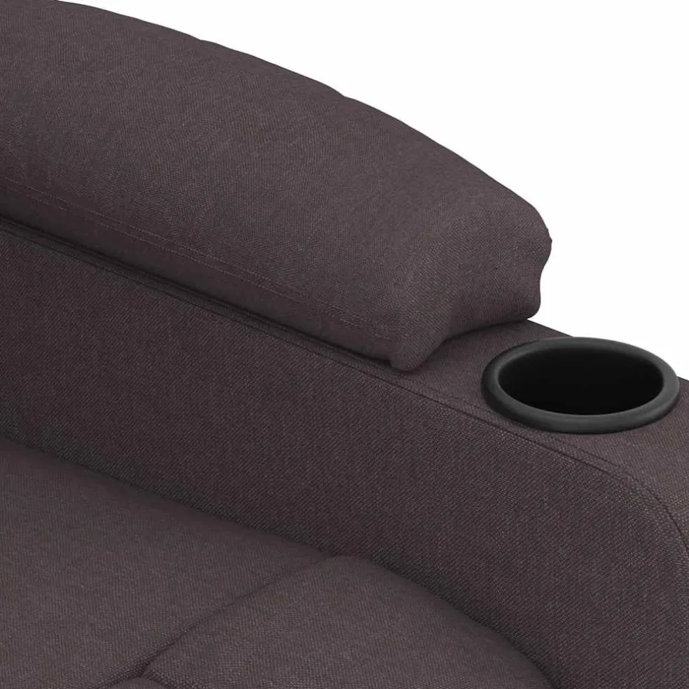 vidaXL Massagestoel elektrisch verstelbaar stof donkerbruin