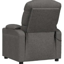 vidaXL Massagestoel elektrisch stof donkergrijs