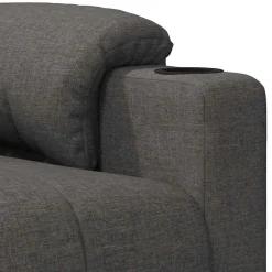 vidaXL Massagestoel elektrisch stof donkergrijs